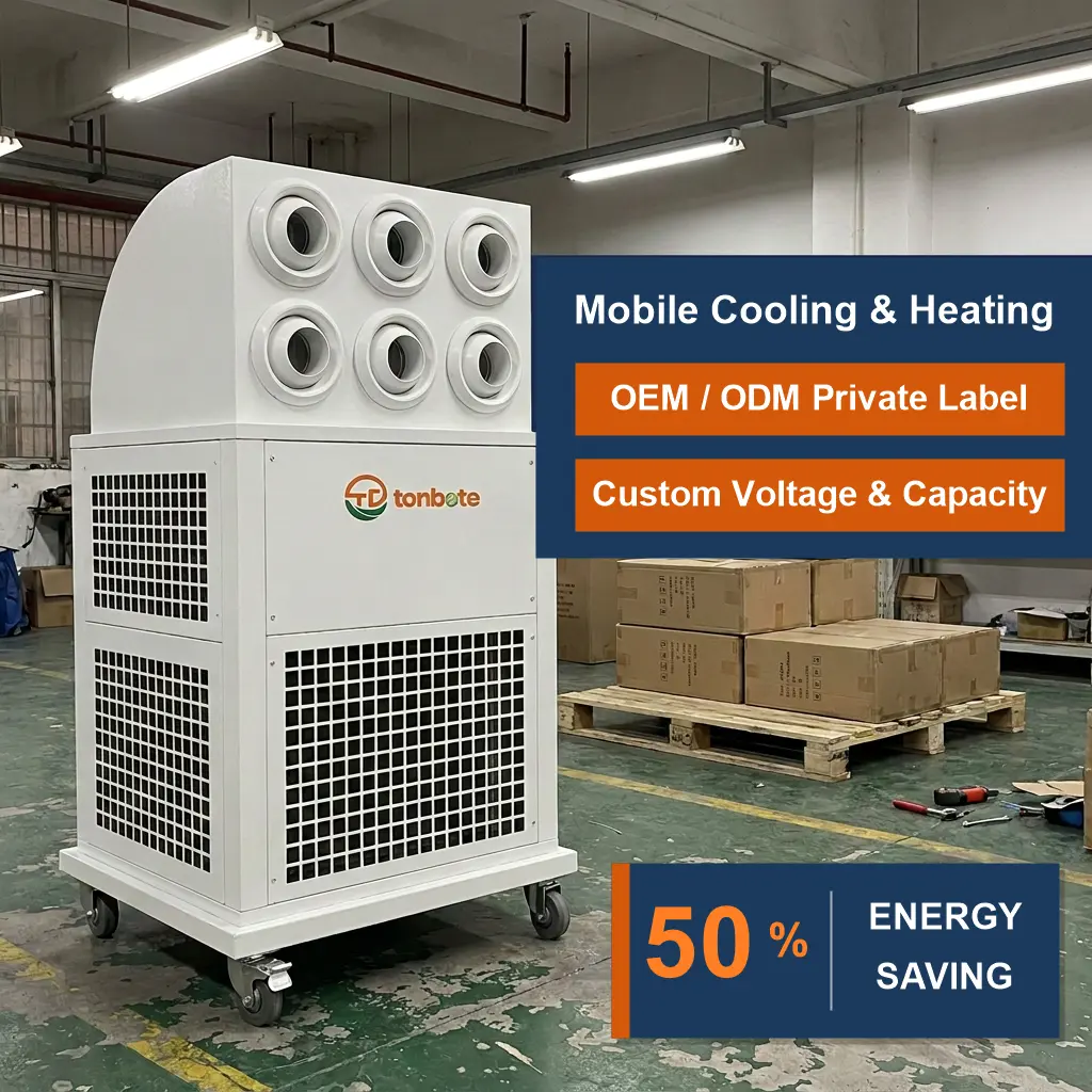 Climatiseur industriel Mobile tout-en-un Portable 380V personnalisé en gros pour entrepôt d'atelier de chantier de construction Climatiseur industriel Mobile tout-en-un Portable 380V personnalisé en gros pour entrepôt d'atelier de chantier de construction